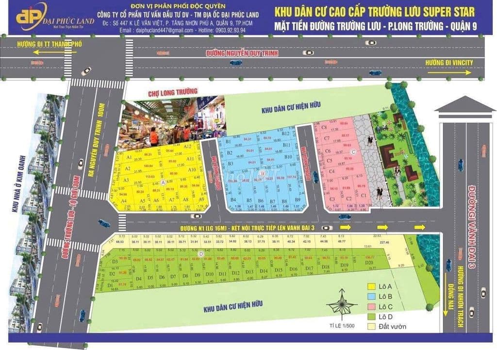 BÁN NỀN ĐẤT 1/ ĐƯỜNG TRƯỜNG LƯU - 5,85 TỶ/112M2