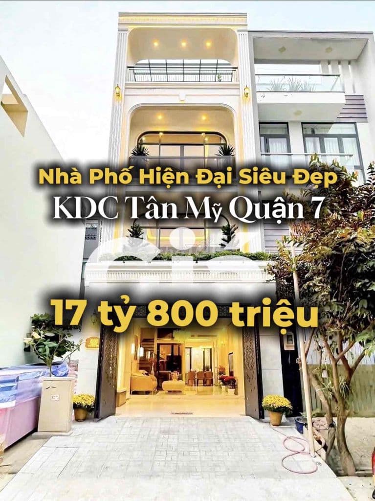 CĂN NHÁ SIÊU ĐẸP TINH TẾ CÓ GU KDC TÂN MỸ QUẬN 7 5X18M GIÁ 17 TỶ 790
