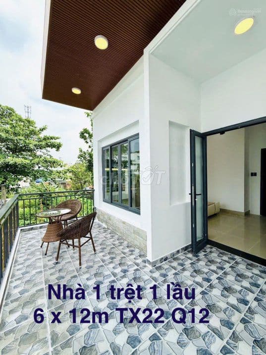 Nhà 6x12m thạnh xuân, 1 trệt 1 lầu full nội thất