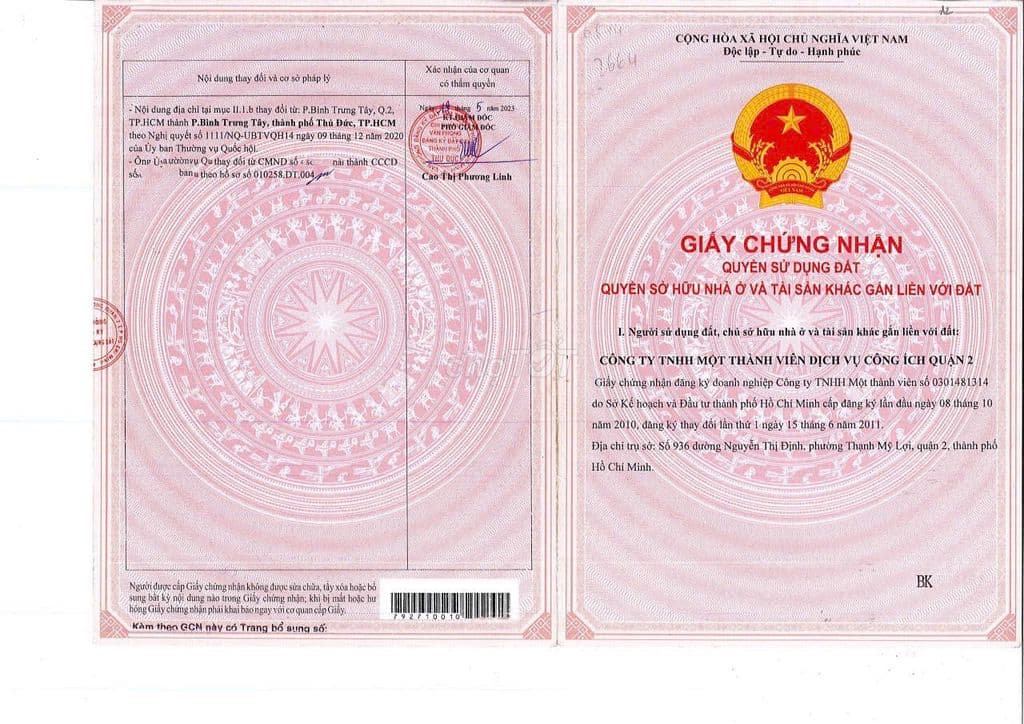 Đất sổ đỏ. Quận 2