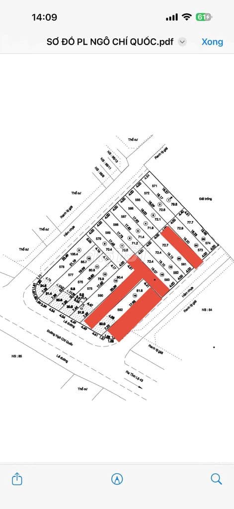 đã nhận cọc 4 nền còn 19 nền dự án 3MT 54 ngô chí quốc thủ đức