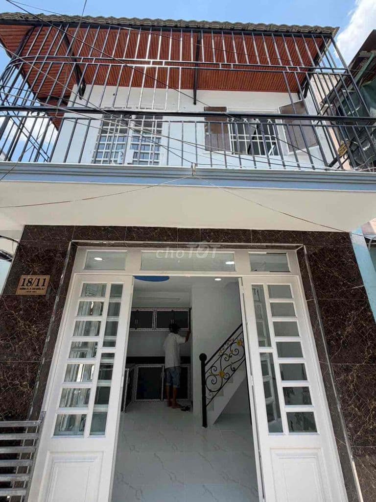 nhà mới 1 lầu góc 2 mặt tiền, nhập khẩu hcm Tân Hưng - Ảnh 3