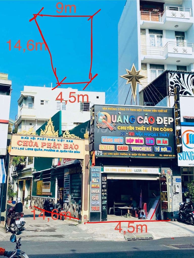 Nhà 2 mặt tiền Lạc Long Quân, Tân Bình, HCM