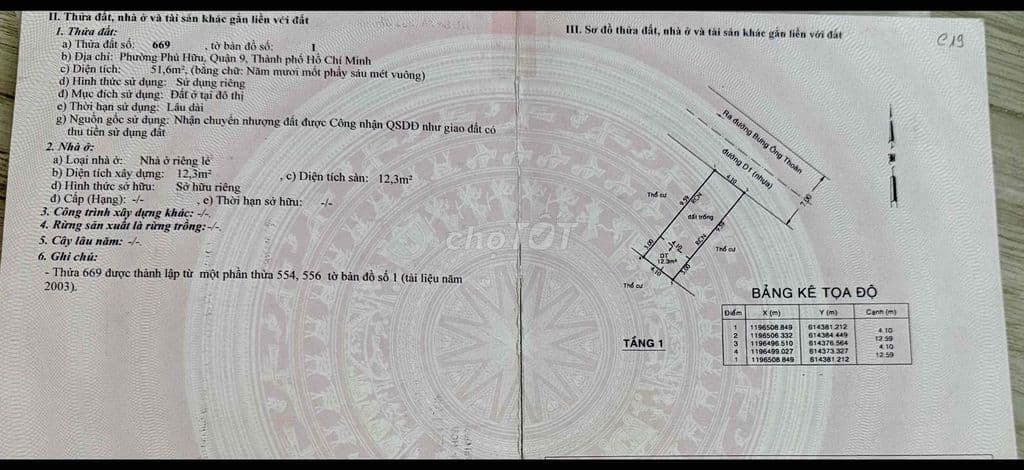 Bán đất hẻm xe hơi Quận 9 cũ - Ảnh 3