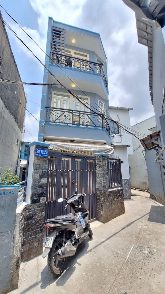 Nhà Hẻm 29 đường Bình Đông P15, Q8, 1 trệt, 2 lầu, 4,9m x 10,6m. - Ảnh 2