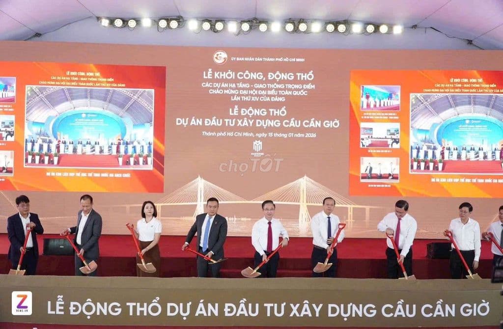 BÁN ĐẤT. CẦU BÌNH KHÁNH ĐÃ KHỞI ĐỘNG
