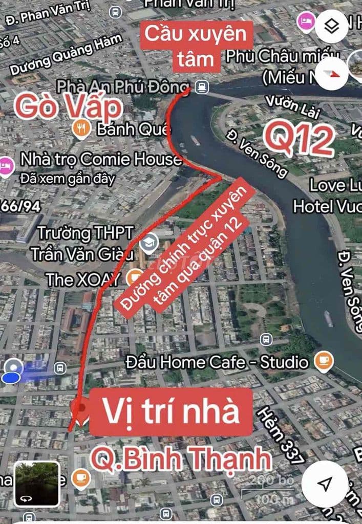 Bán Đât tặng Nhà C4 MTKD Đặng Thuỳ Trâm , ĐH Văn Lang