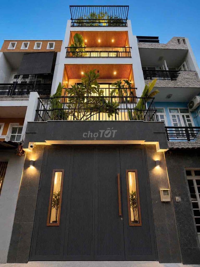 ( Gần chợ Bà Chiều ) Bán nhà Bùi Đình Tuý ,xe hơi tới cửa ,mới,4x 12 ,
