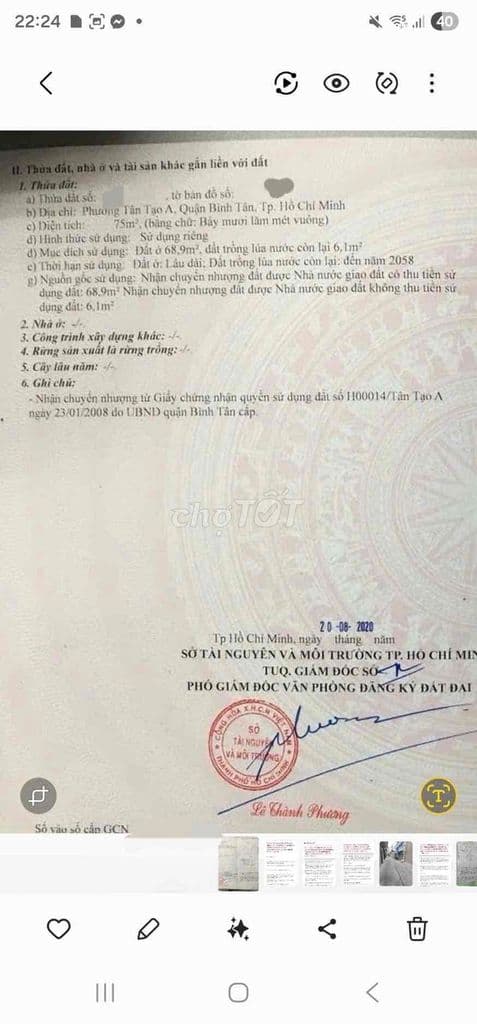 BÌNH TÂN ‘75 m 5 x 15 m HẺM XE HƠi ‘ CHỉ 3.45 tỷ TL THích hợp mua