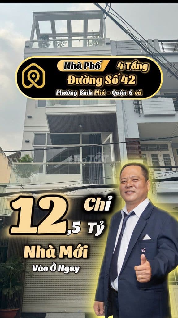 💎 NHÀ MỚI 4 TẦNG – MẶT TIỀN KHU BÌNH PHÚ QUẬN 6