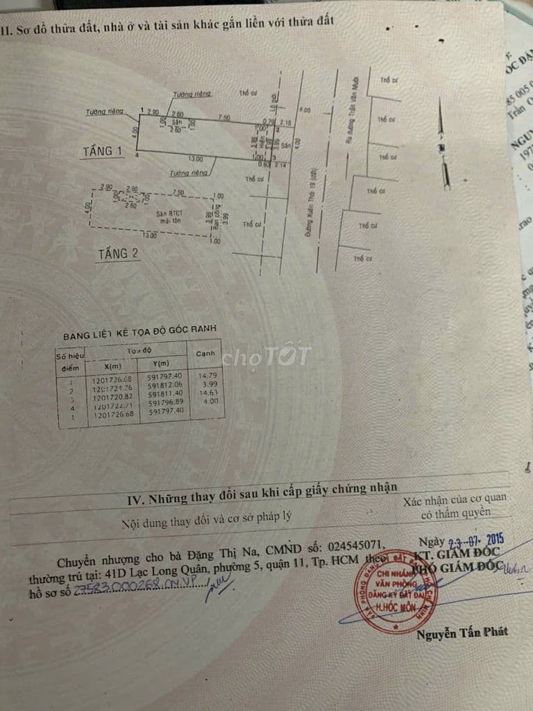 KẸT TIỀN BÁN GẤP NHÀ MẶT TIỀN HÓC MÔN, 4X15 2 TẦNG GIÁ RẺ - Ảnh 2