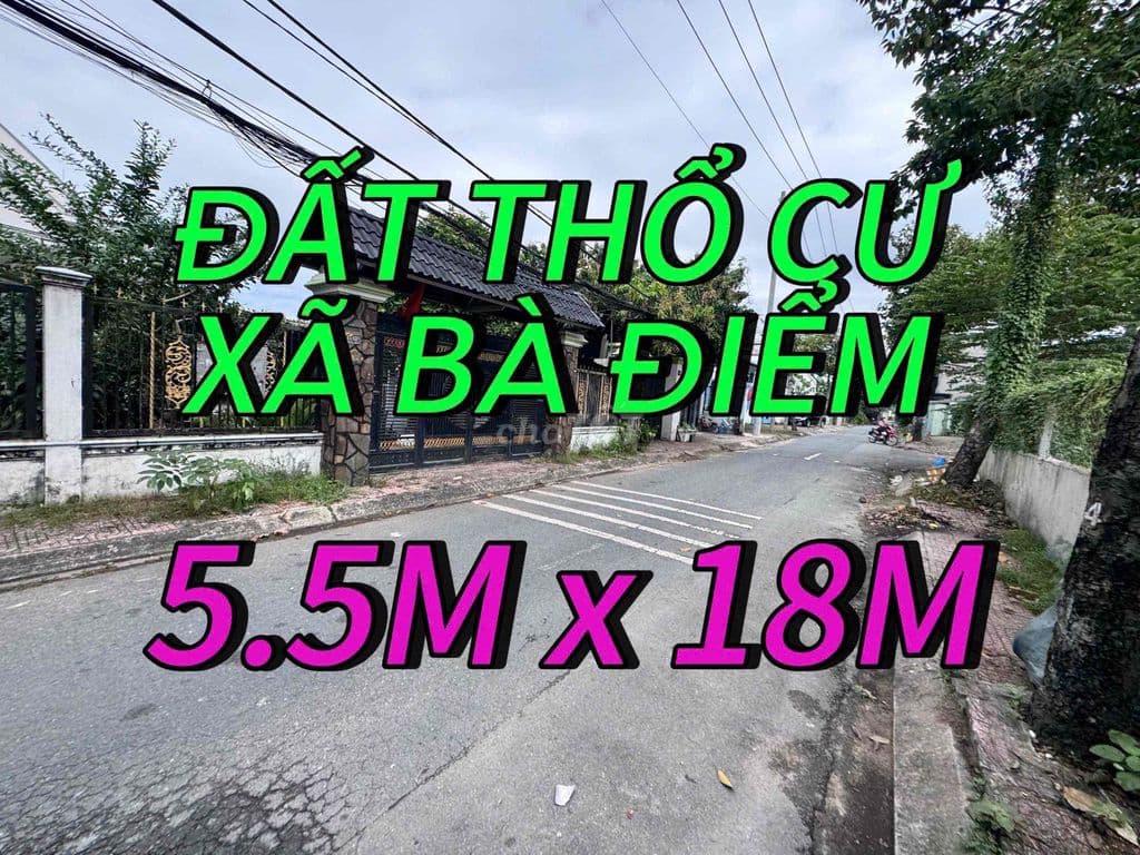 📍ĐẤT THỔ CƯ BÀ ĐIỂM GẦN CHỢ ĐẠI HẢI - 5.5M x 18M