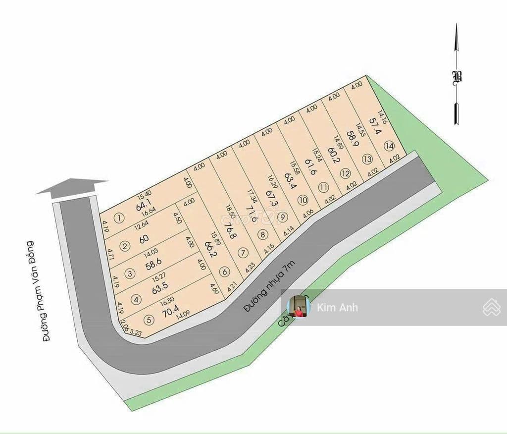 *** 1 LÔ! HẠ 600TR BÁN GẤP 64M2 SÁT PVĐ, ĐƯỜNG 8M CÓ VỈA HÈ - Ảnh 2