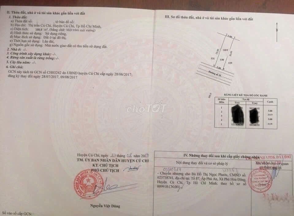 Bán 100m2 đường Tỉnh Lộ8 , Củ Chi, gần Quốc Lộ 22, Giá 950tr, Đã có sổ - Ảnh 3