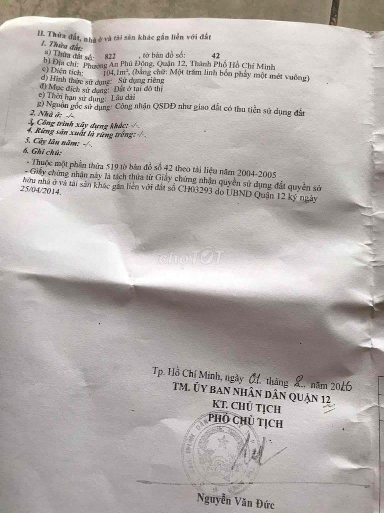 Bán đất An Phú Đông - Ảnh 2