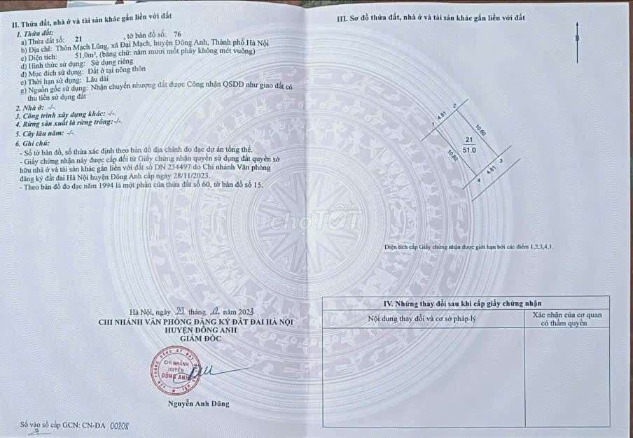 Gia đình cần xoay vốn làm ăn, nên nhượng lại mảnh đất tâm huyết.