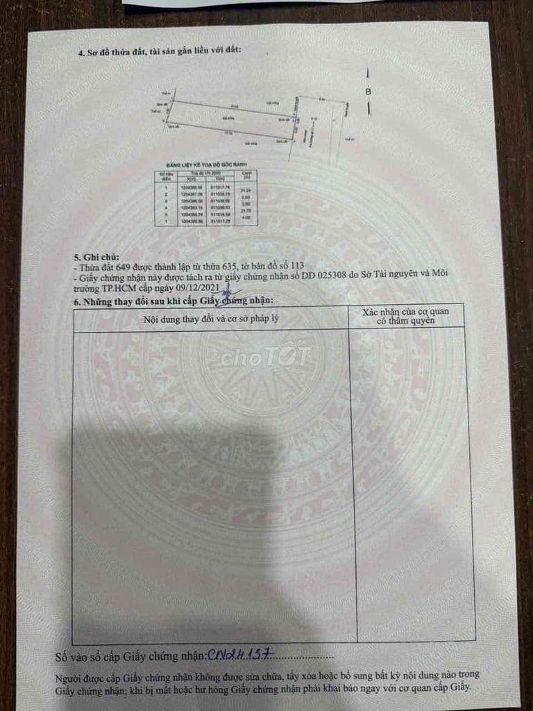 bán lô đất Linh Xuân Thủ Đức đường nhựa 6 m thông