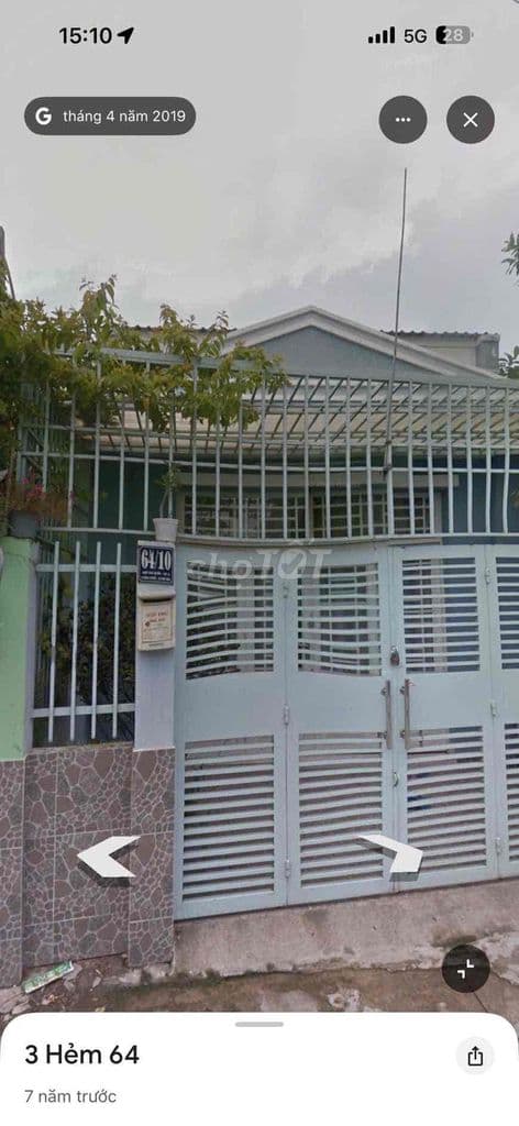 nhà ngô chí quốc cách mặt tiền 20m,hẻm 2 xe tải né nhau