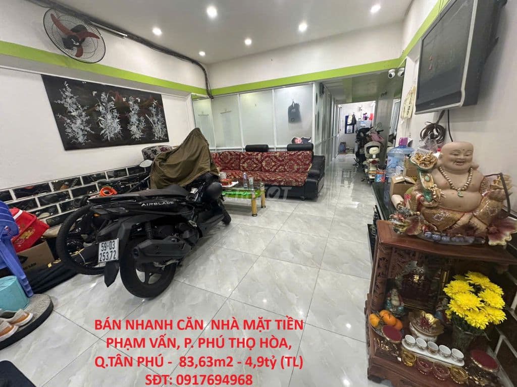 BÁN NHANH CĂN NHÀ MẶT TIỀN PHẠM VẤN, P. PHÚ THỌ HÒA, Q.TÂN PHÚ - HCM - Ảnh 2