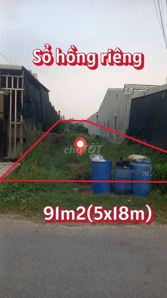 Bán gấp lô đất 92m² giá 950tr ngay đường Nguyễn Văn Hoài xã Tân An Hội