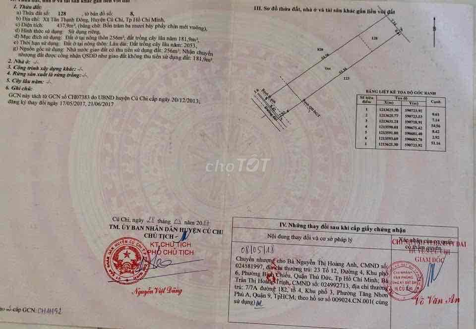 khoing tiếp mô giới , cần bán 2 mặt tiền củ chi -Ngã tư tân quy củ chi - Ảnh 3