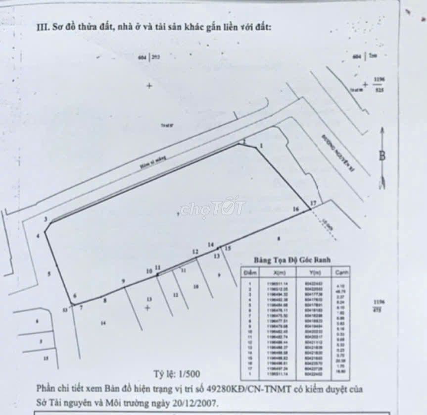 Bán đất 3MT Nguyễn Xí, P.13, Bình Thạnh: 20 x 55, giá 299 tỷ