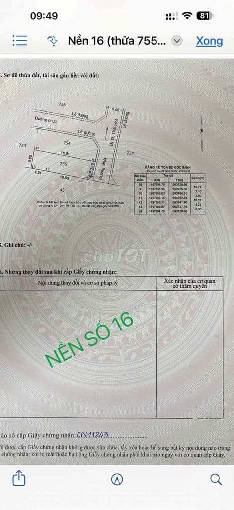 Đất sổ hồng đường Thới Hòa, Vĩnh Lộc, giá siêu hời 3,45 tỷ - 85m2
