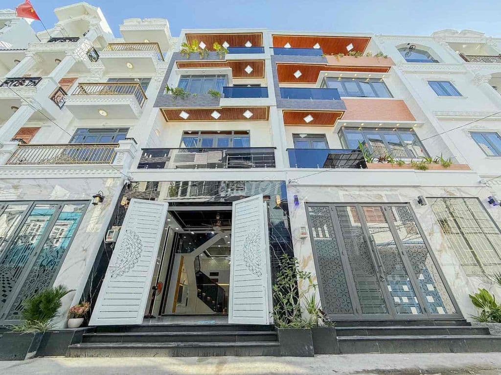 NHÀ PHỐ XÂY DỰNG MỚI ĐƯỜNG RỘNG 8M 2279 HUỲNH TẤN PHÁT KHU DÂN TRÍ CAO
