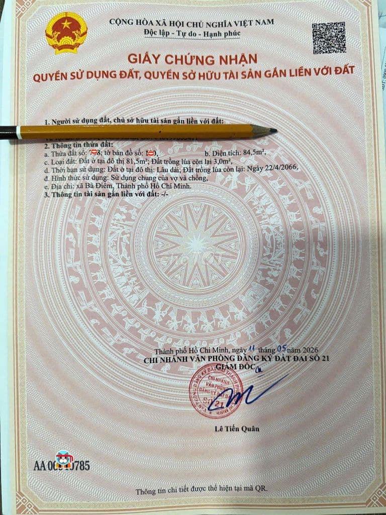 Lô đất THỔ 85m2, Xuân Thới Thượng 9, gần Phan Văn Hớn và Trần Văn Mười - Ảnh 3