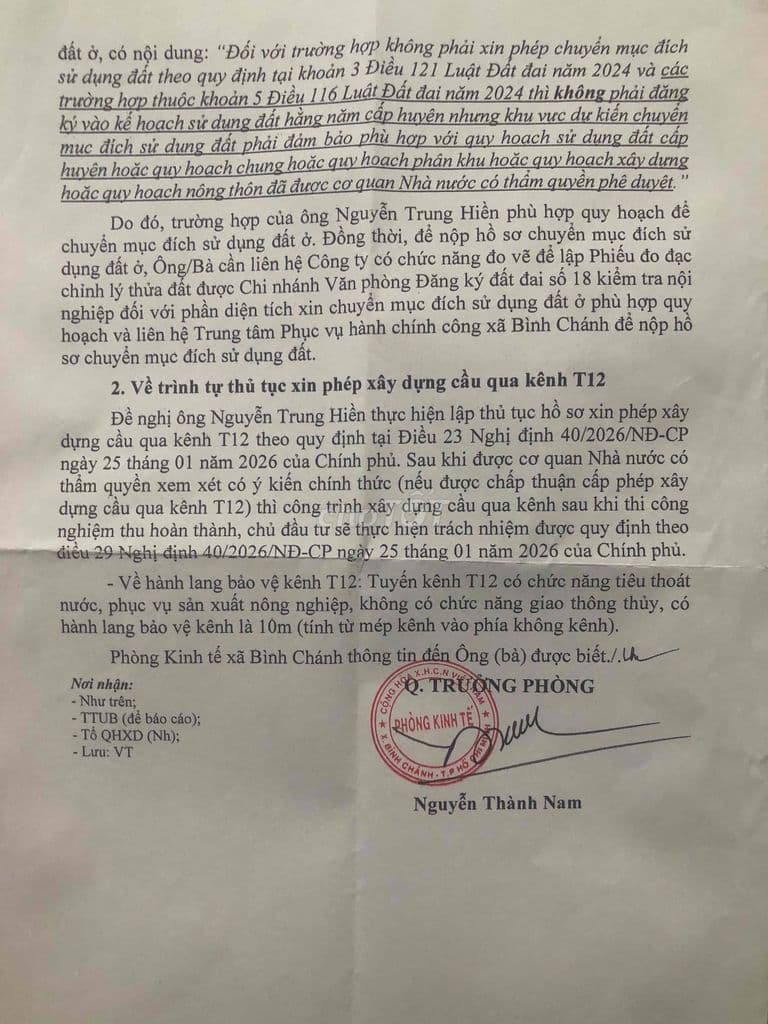 Bán đất Mặt Tiền đường kênh T12 Bình Chánh. - Ảnh 3