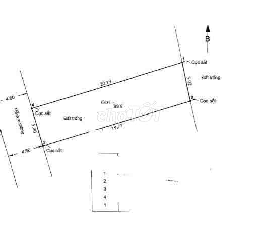 Bán 100M2 đất, HXH tránh ngay NDT, MB định gia 5.3Tỷ bán chỉ 4.75 Tỷ