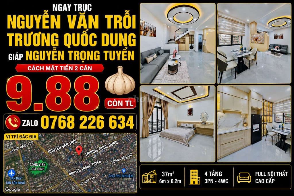 🏡 NGAY TRỤC NGUYỄN VĂN TRỖI • TRƯƠNG QUỐC DUNG NGANG 6M - Ảnh 2