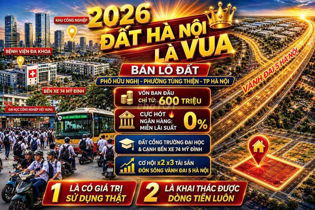 bán đất liền kề Phố Hữu Nghị - Phường Tùng Thiện – Hà Nội 1.3 -1,8 tỷ