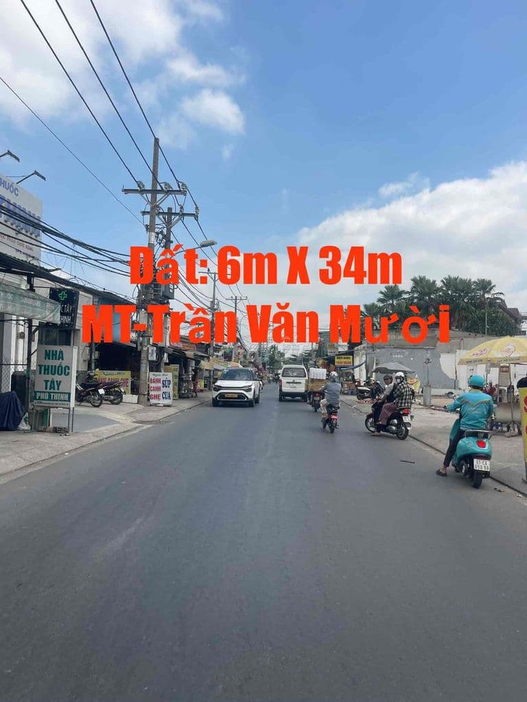 MẶT TIỀN TRẦN VĂN MƯỜI- 6m X 34m- KDBB Các Kiểu Con Đà Điểu