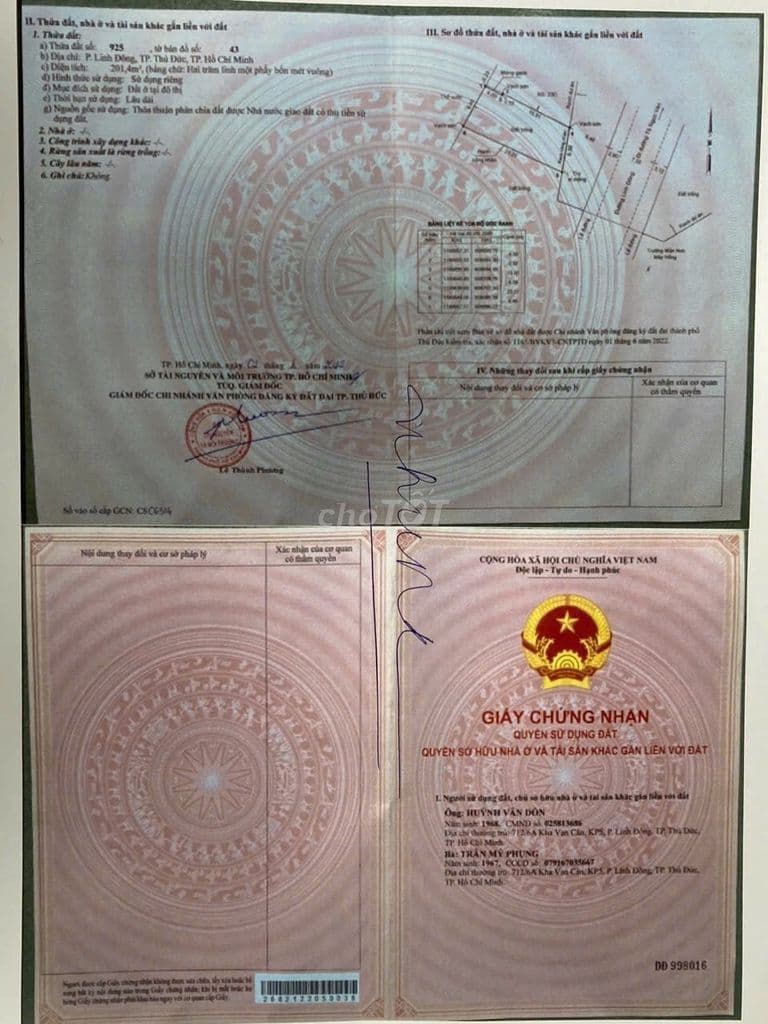 Chính chủ cần bán lô mặt tiền 23b, đ. Linh Đông, p. Hiệp Bình, HCMC