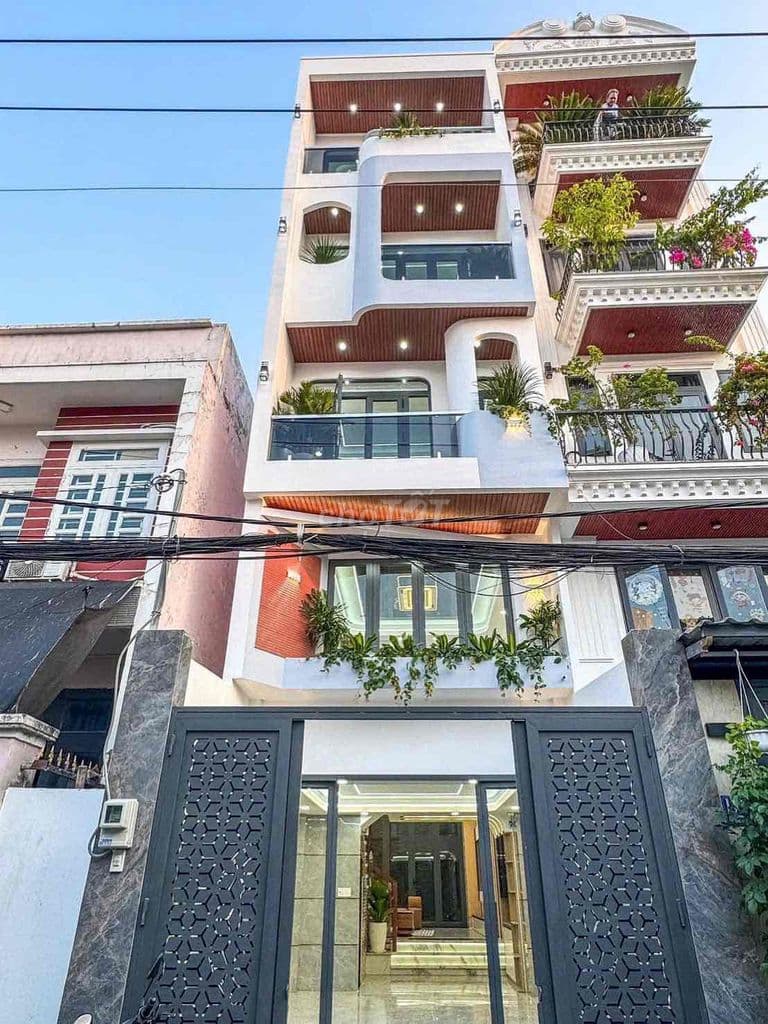 Bán nhà 4x16m 1 trệt lửng 3 lầu 5PN 6WC full nội thất - Hẻm 8m Gò Xoai