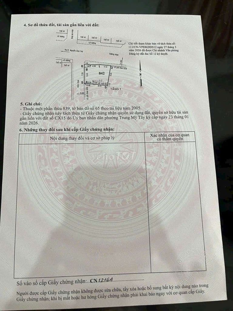 Bán Lô Góc 2 Mặt tiền nhánh hẻm 340, Trần Thị Năm, Q12 - Ảnh 2
