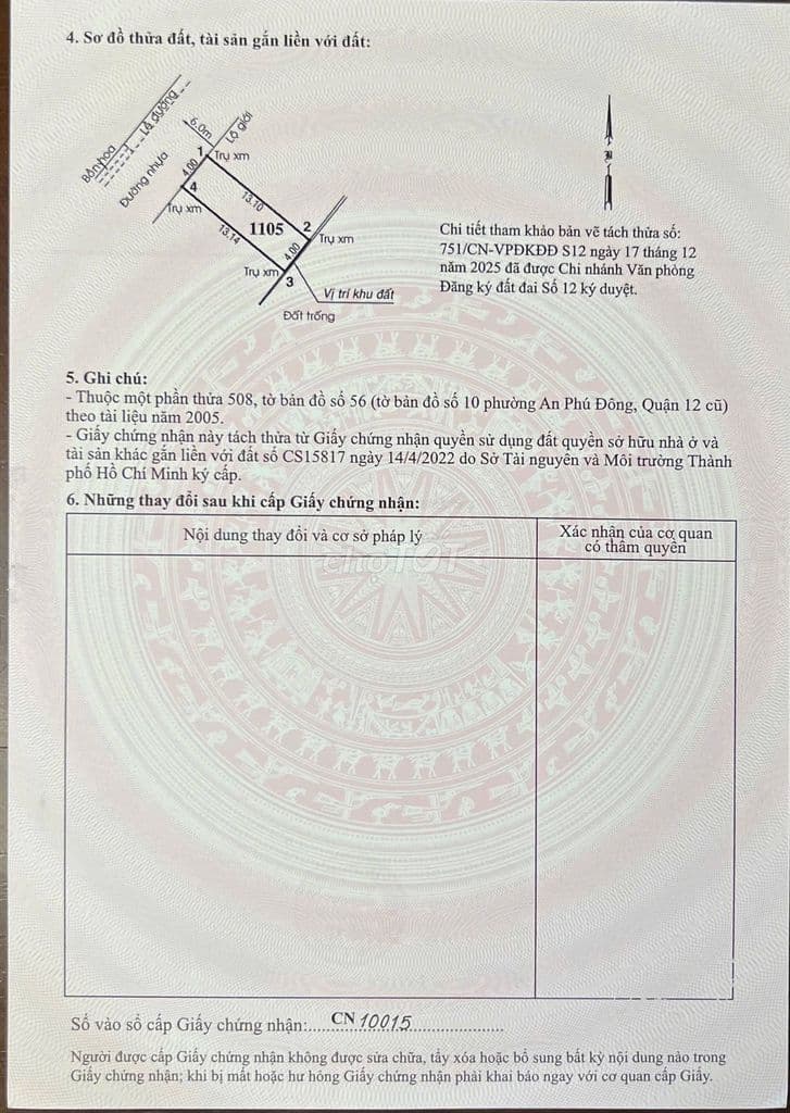 Đất 4x13 Thổ Cư,Đường Nhựa 7m,Sổ Riêng,Sát Gò Vấp - Ảnh 2