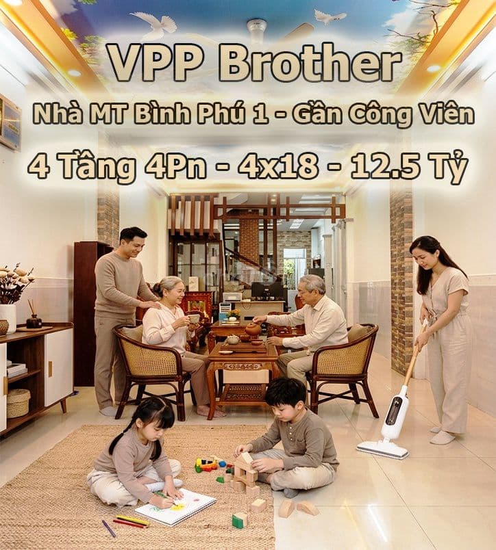 Nhà MT Bình Phú - 4x18m - 12.5 Tỷ - Gần CV Bình Phú - Ảnh 2