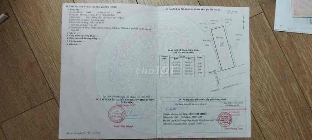 Bán lo dat kdc chợ bình điền p7q8