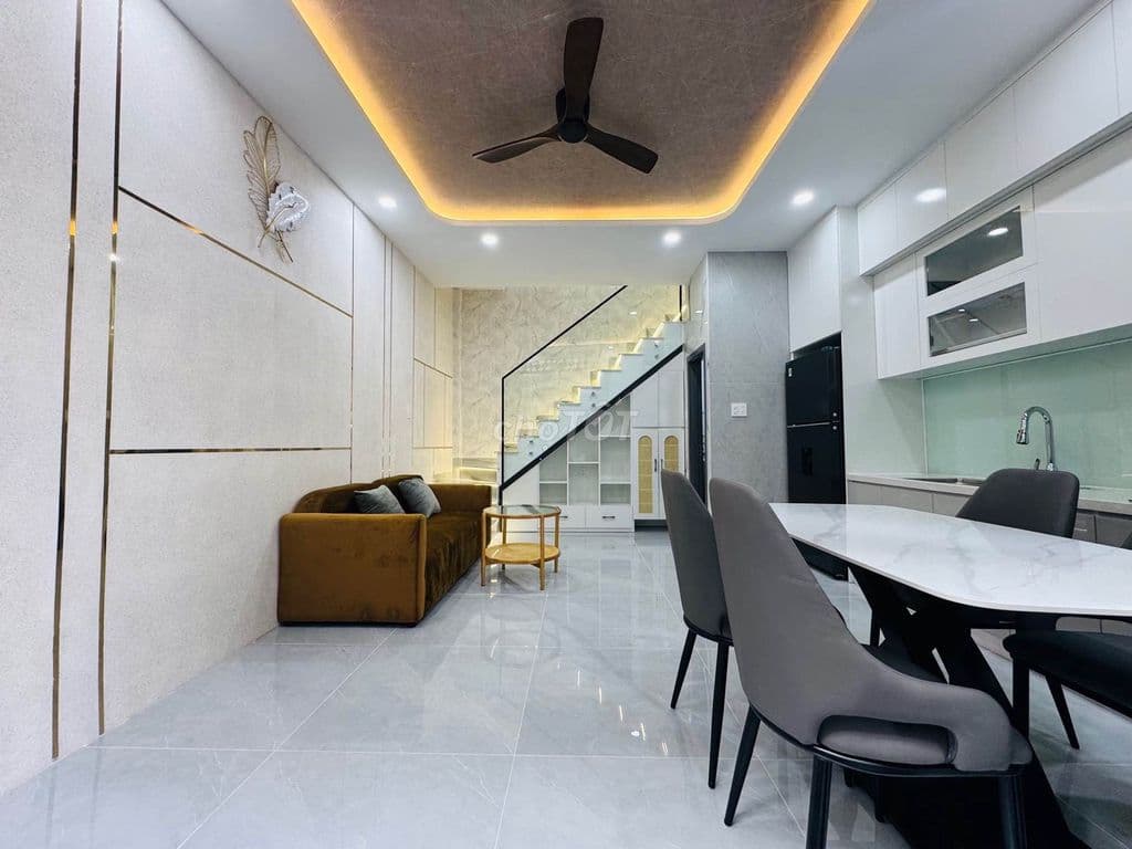 NHÀ MỚI XÂY 3 LẦU (DT 4.5 x 7) - 3PN - HẺM 3.5M PHAN HUY ÍCH GÒ VẤP