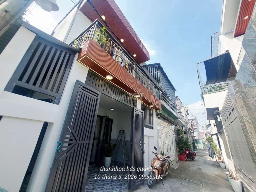 Bán nhà ngang 6 dài 12 sổ hồng thổ cư riêng đường tx 25 vào 100 m - Ảnh 2