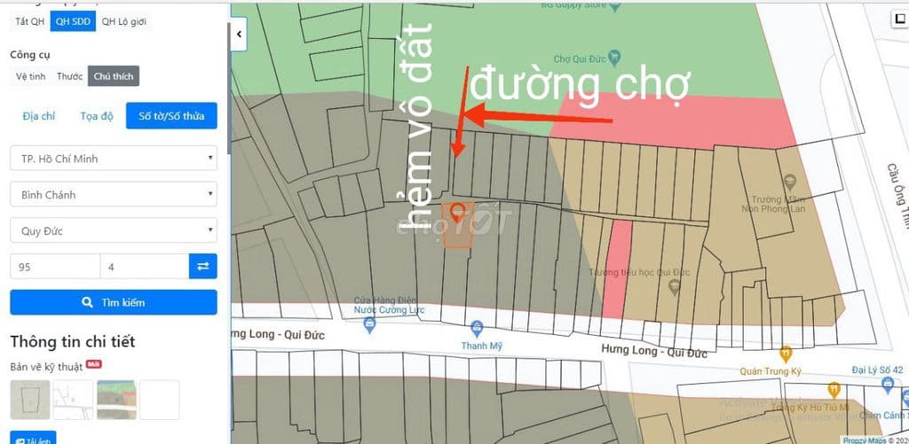 Bán đất ngay cầu Ông Thìn, chợ Quy Đức