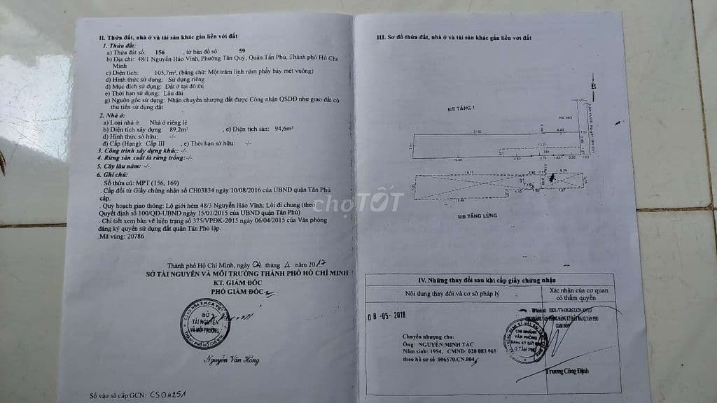 Nhà hẻm 1/ quận Tân Phú