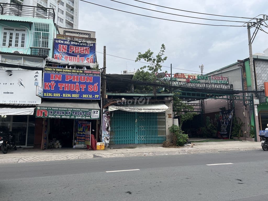 Nhà cấp 4 mặt tiền Nguyễn Xí, P.26, Q.Bình Thạnh: 5.12m x17m, CN 85m2
