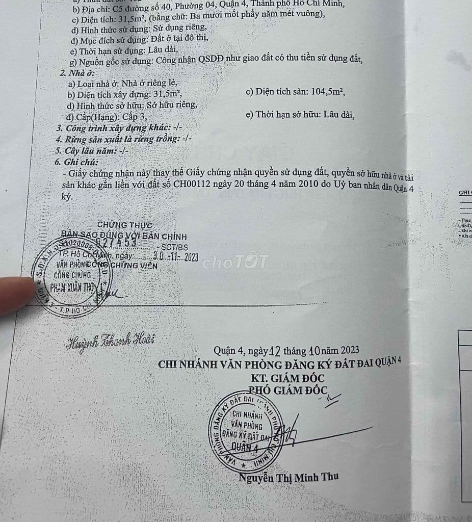 Cần bán gắp nhà mặt tiền trung tâm quận 4 - Ảnh 2