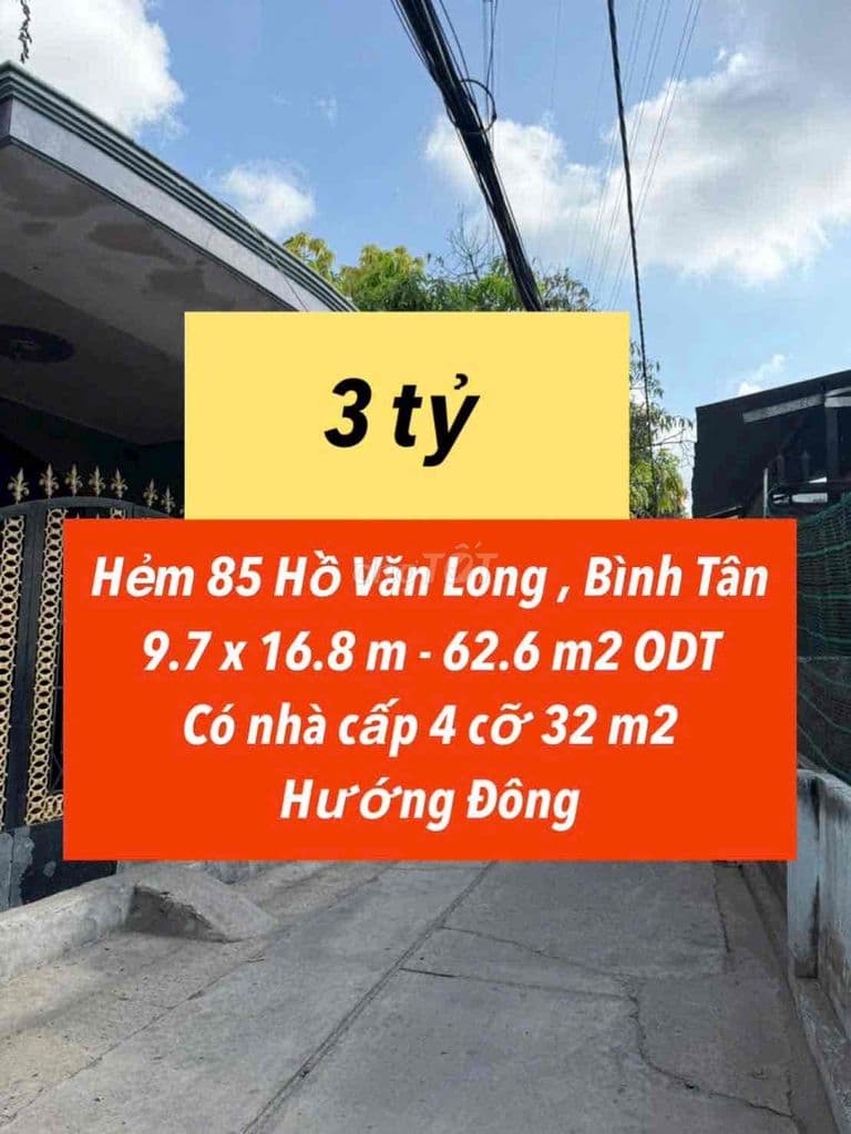 đất ngay chợ bà hom 140m sử dụng ngang 9m giá đầu tư 3Tỷ