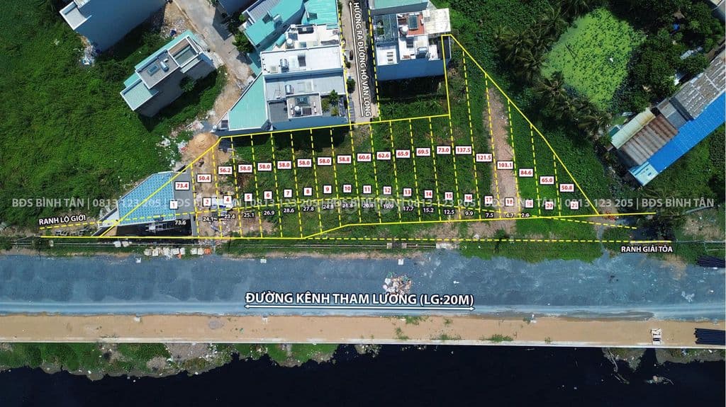 Đất Đầu Tư Mặt Tiền Đường 20m Kênh Tham Lương 83m2 Giá Tốt 5,7 Tỷ SHR