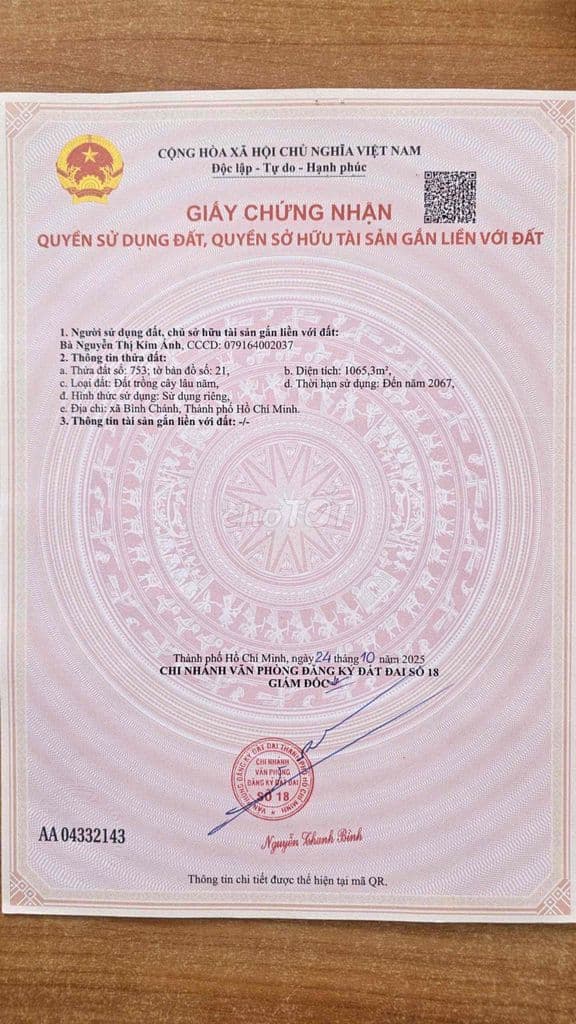 1065M2 TMDV MT ĐÌNH BÌNH TRƯỜNG