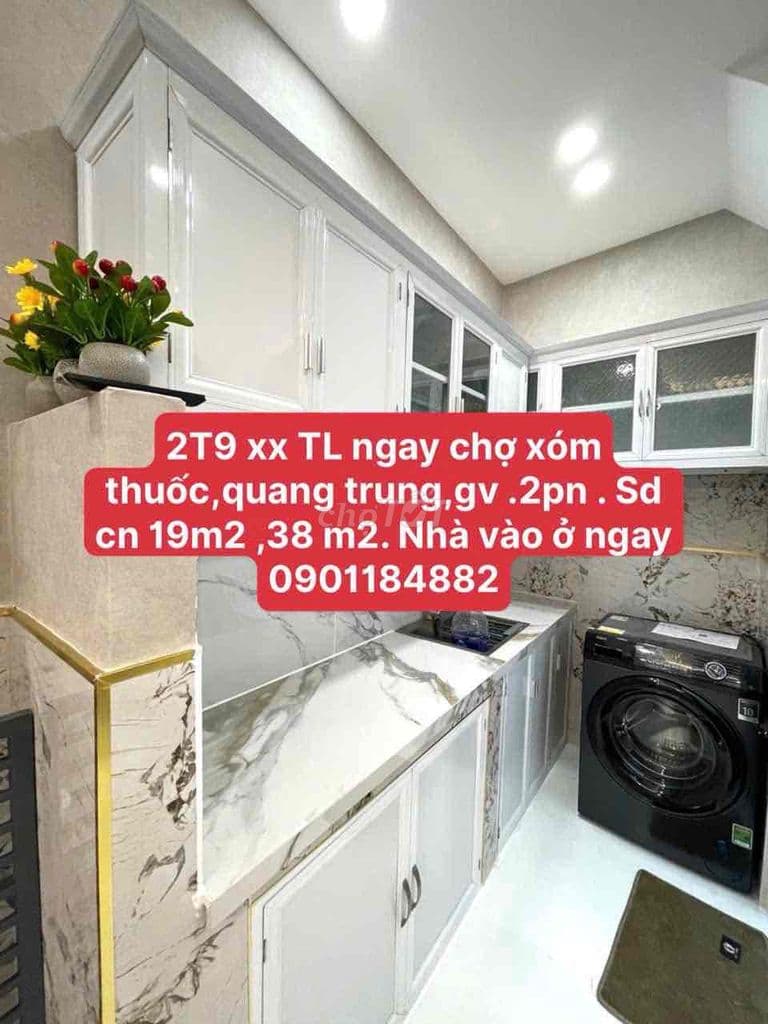 🏠Vị trí .Chợ xóm thuốc,đường QUANG TRUNG,gò vấp 💰Giá chào 2T9 xx TL